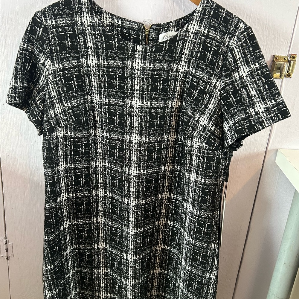 Calvin Klein Black and White Sheath Dress for Work - Picture 1 of 4